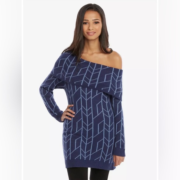 Her Universe Sweaters - DC Comics Wonder Woman Off The Shoulder Cowl Neck Sweater Dress Her Universe